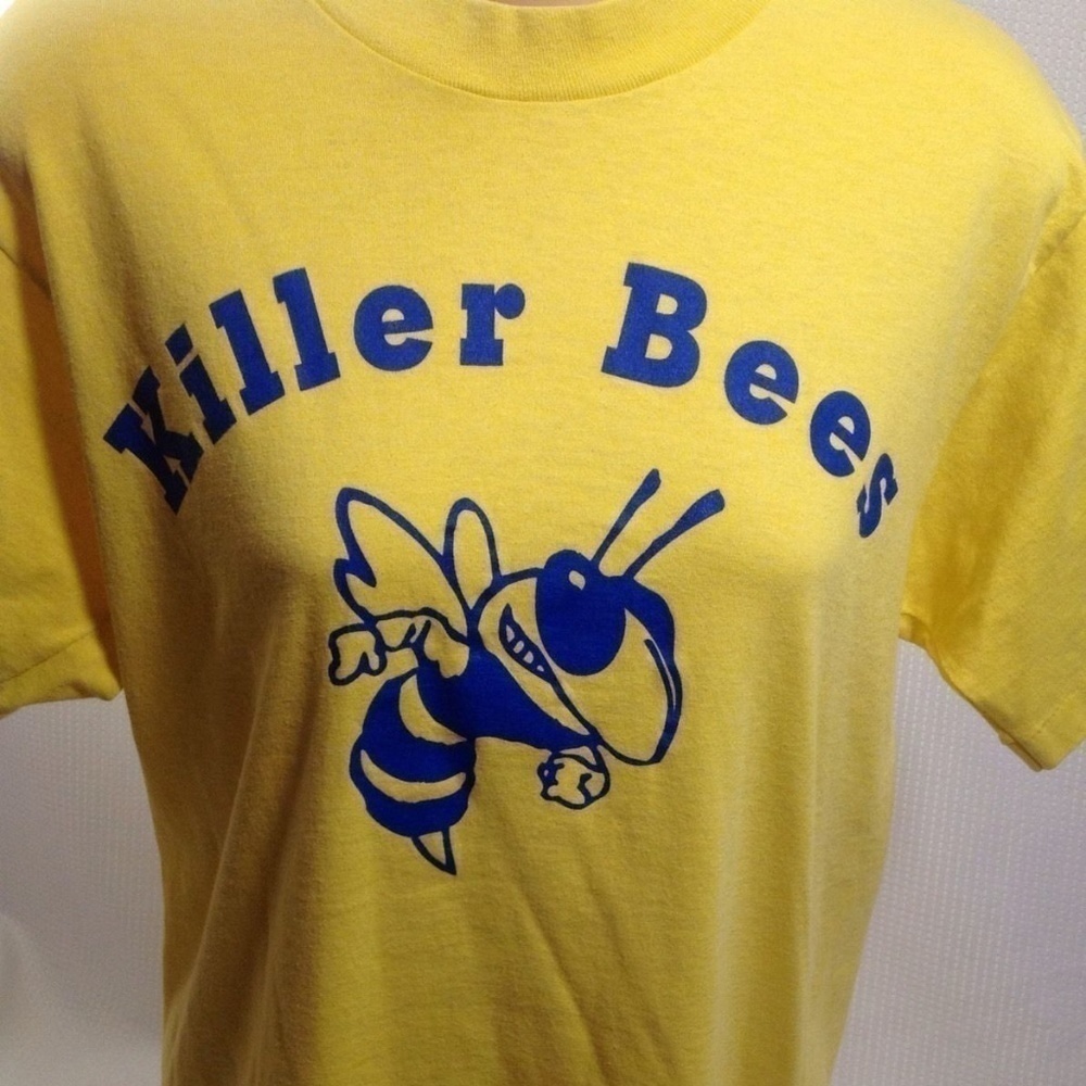 Vtg Top S/M KILLER BEES Name Marcie 2 sides #1